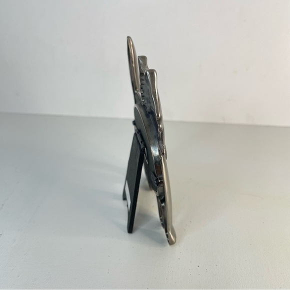 Cat Kitten Silver Tone Metal Figurine 3” X 2” Photo Frame S. Sunflower - Picture 3 of 8